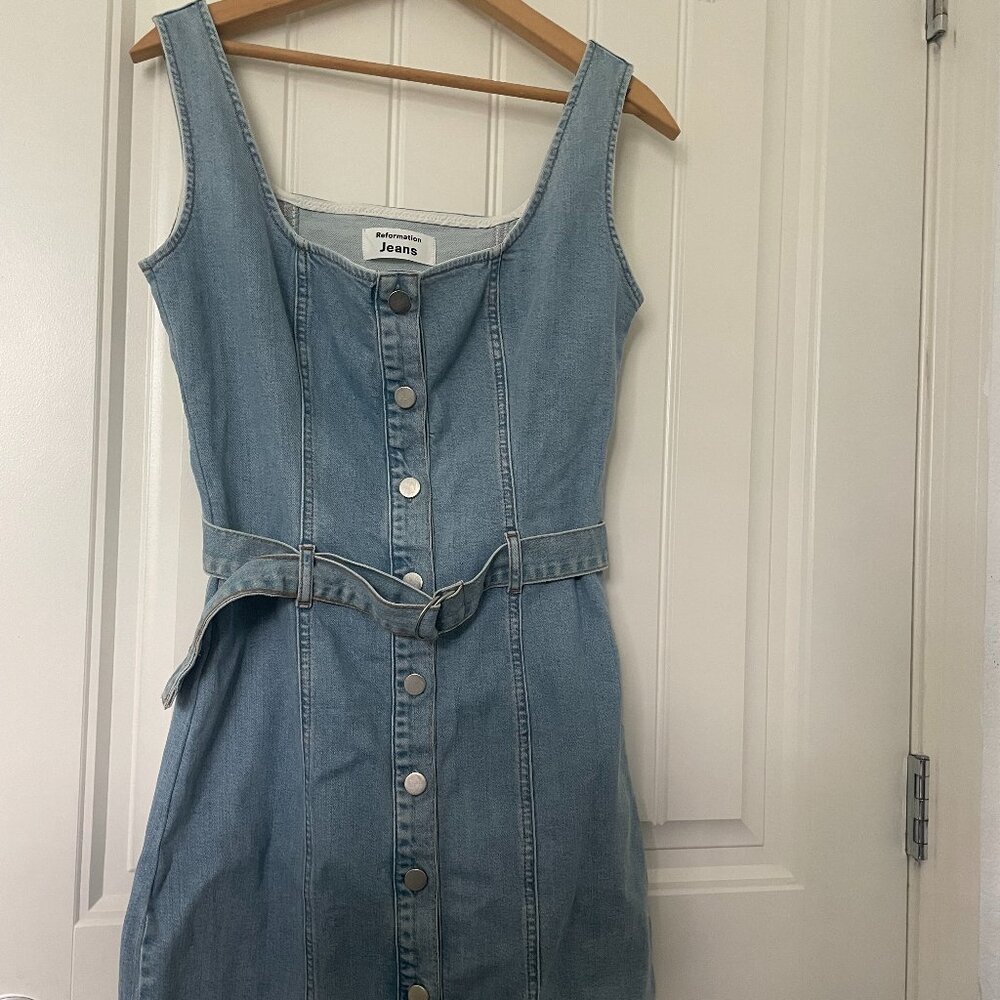 Reformation Demin Jean Dress Sz 2